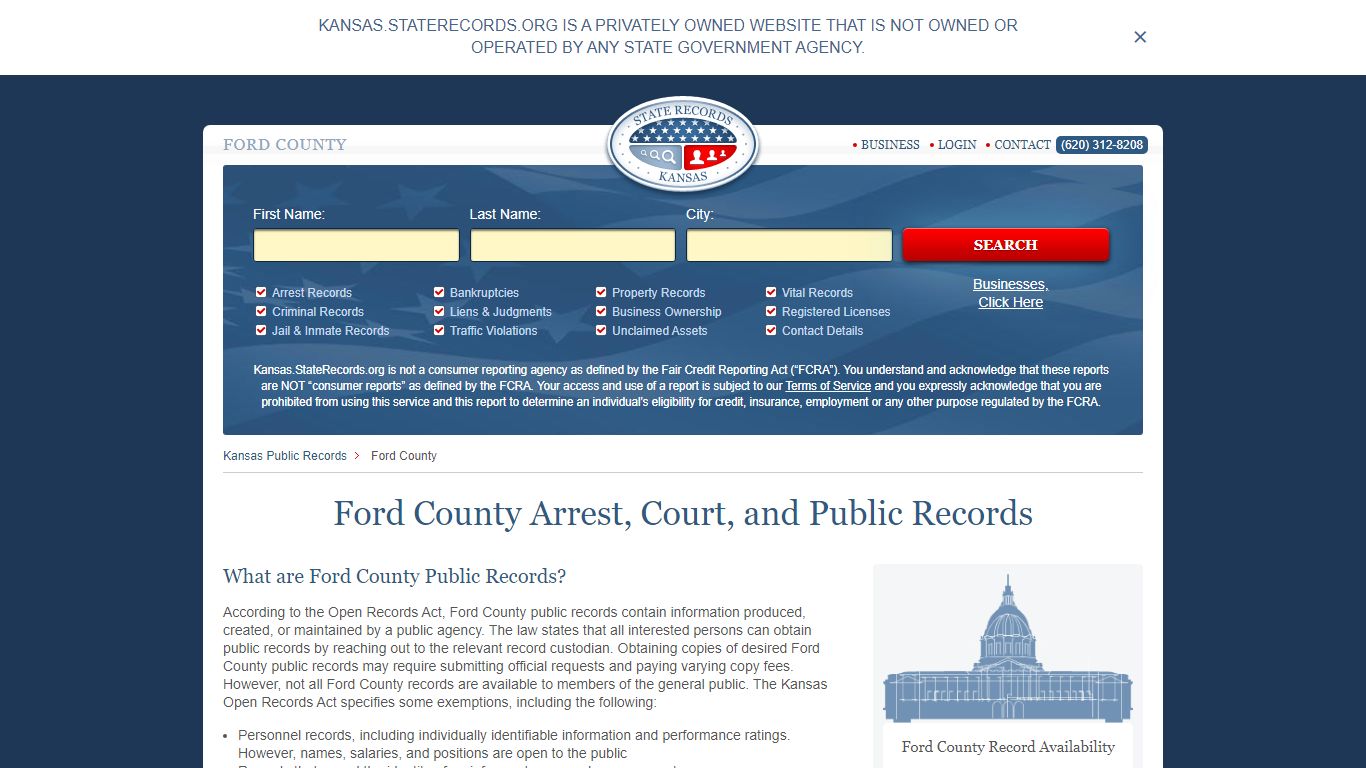 Ford County Arrest, Court, and Public Records