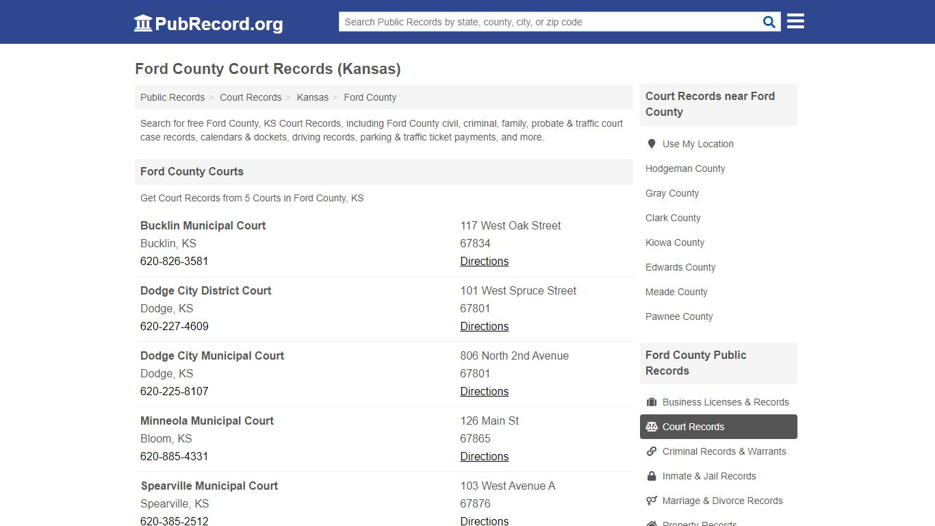 Free Ford County Court Records (Kansas Court Records)