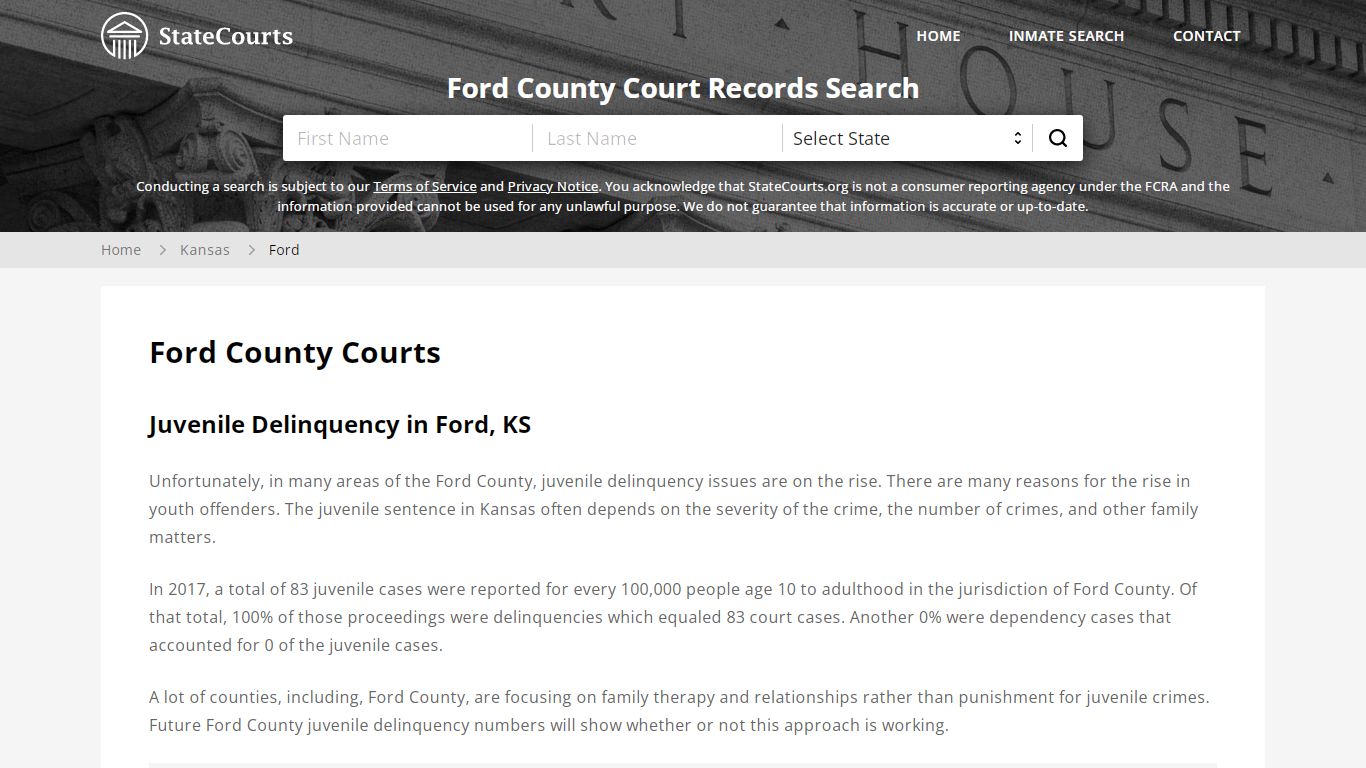 Ford County, KS Courts - Records & Cases - StateCourts