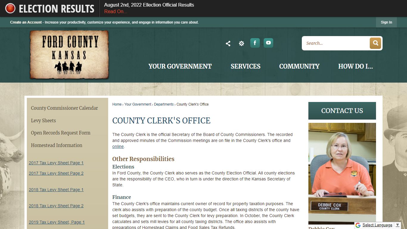 County Clerk'S OFFICE | Ford County, KS